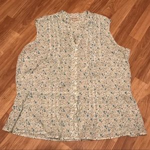 🔥Floral Ruffle Dressbarn Top - Size XL